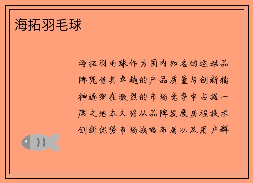 海拓羽毛球